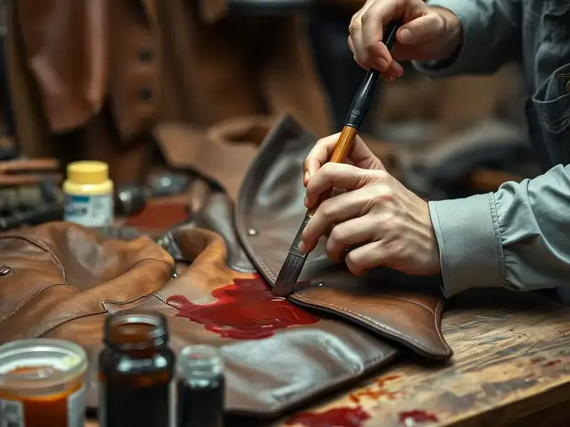 Leather color restoration and dyeing